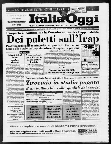 Italia oggi : quotidiano di economia finanza e politica